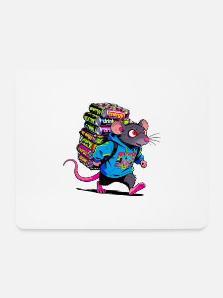 Die Ratte - Mousepad (Querformat) - Weiß