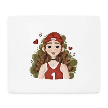 Joueur de basket en plein espoir - Tapis de souris (format paysage) - blanc - Devant