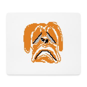 Sad Dog - Tapis de souris (format paysage) - blanc - Devant
