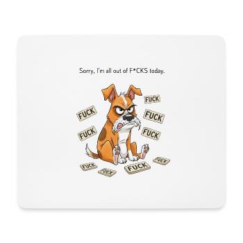 All Out Funny Funny Furry Dog Merch - Mousepad (Querformat) - Weiß - Vorne