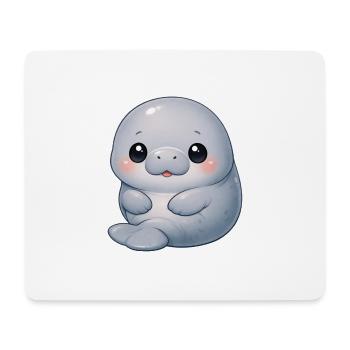 Seekuh - Mousepad (Querformat) - Weiß - Vorne