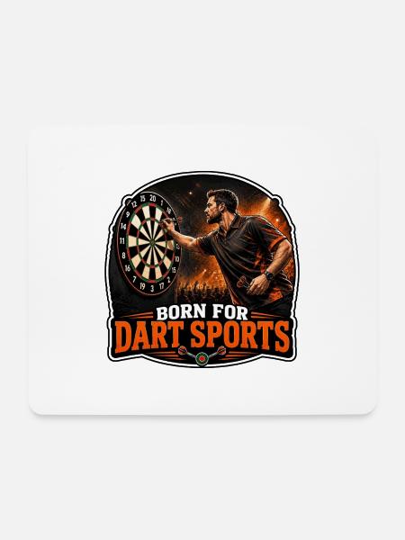 Geboren für Dart- port - Mousepad (Querformat) - Weiß