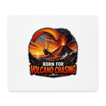 Vulkanjagd Paragliding Abenteuer - Mousepad (Querformat) - Weiß - Vorne