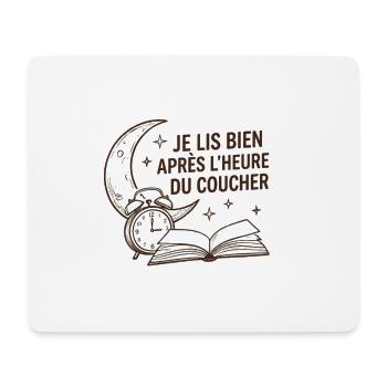 Je lis bien après l'heure du coucher - Livre - Tapis de souris (format paysage) - blanc - Devant