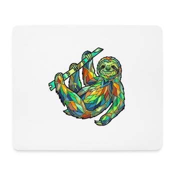 Geometric Sloth - Mouse Pad (horizontal) - white - Front