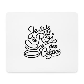 Je suis le Roi des Crêpes - Tapis de souris (format paysage) - blanc - Devant