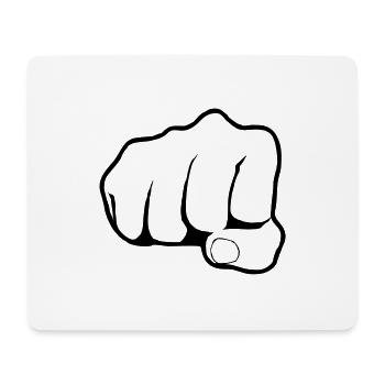 Fist - Mousepad (Querformat) - Weiß - Vorne