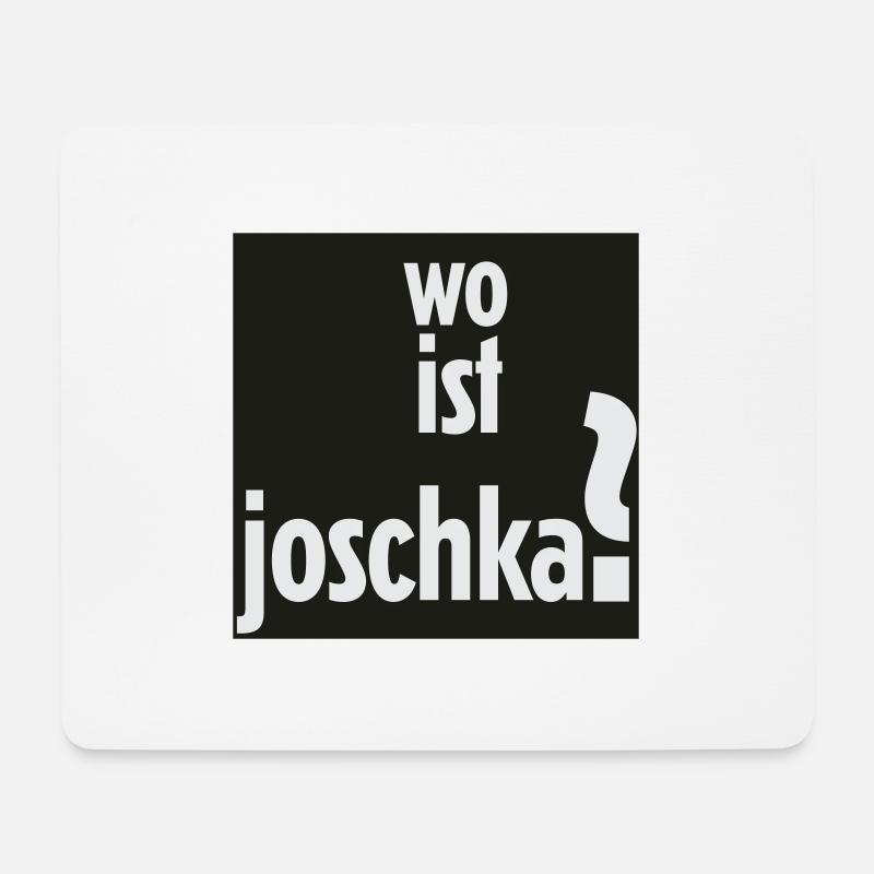 wo ist joschka? - Mousepad (Querformat) - Weiß