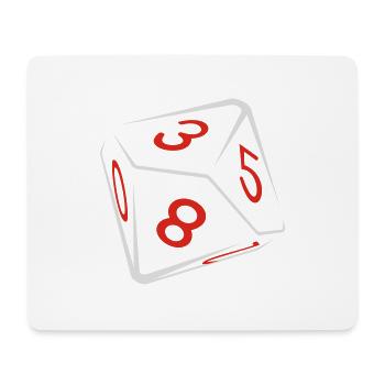d10 - 2 colors - Mousepad (Querformat) - Weiß - Vorne