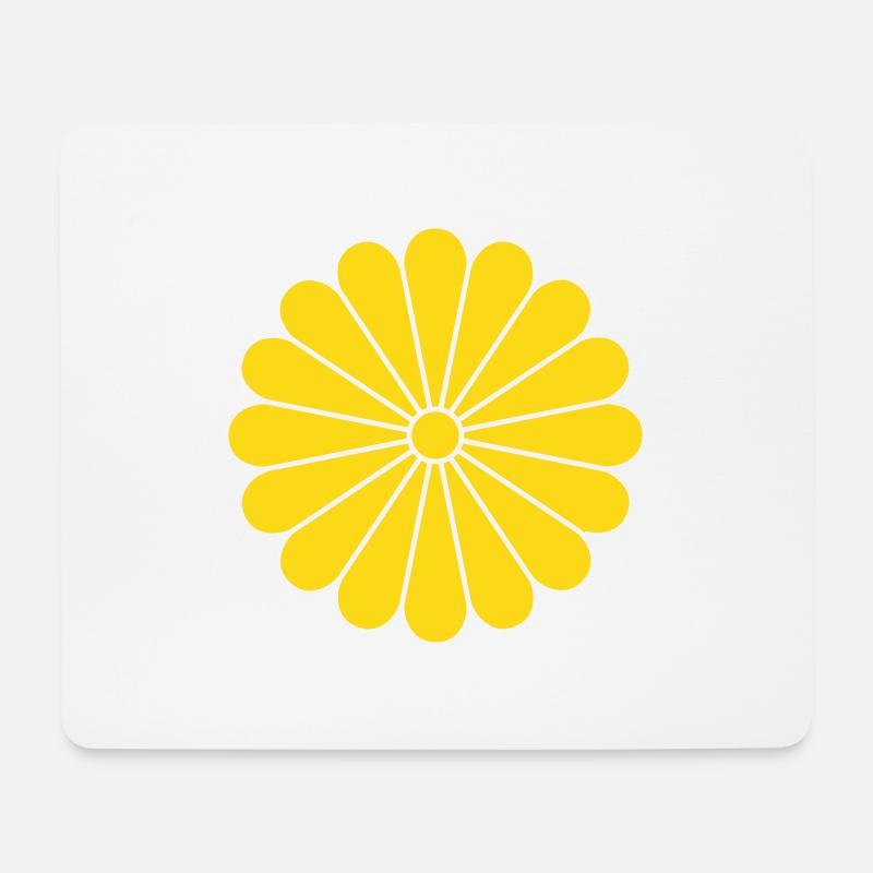 chrysantheme - Mousepad (Querformat) - Weiß