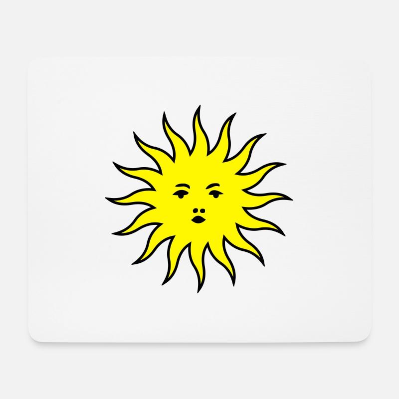soleil - Tapis de souris (format paysage) - blanc