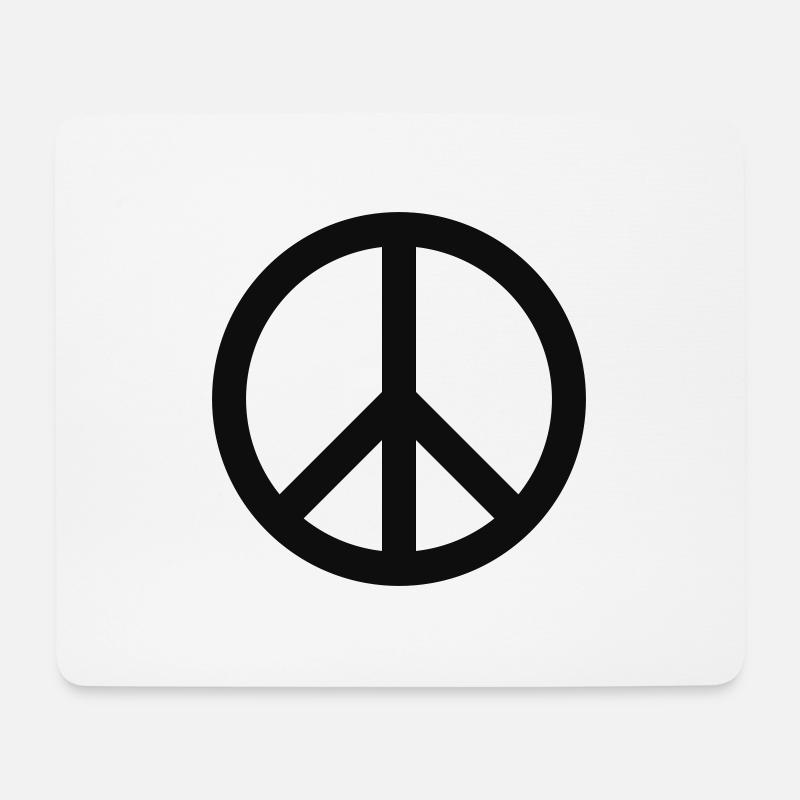 Friedenszeichen - Mousepad (Querformat) - Weiß
