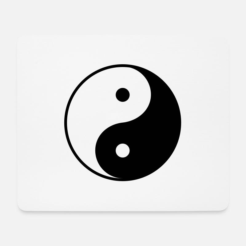 Yin Yang - Mousepad (Querformat) - Weiß