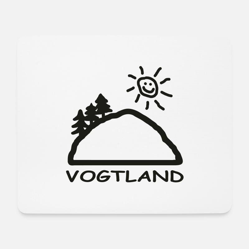 Logo: VOGTLAND - Mousepad (Querformat) - Weiß