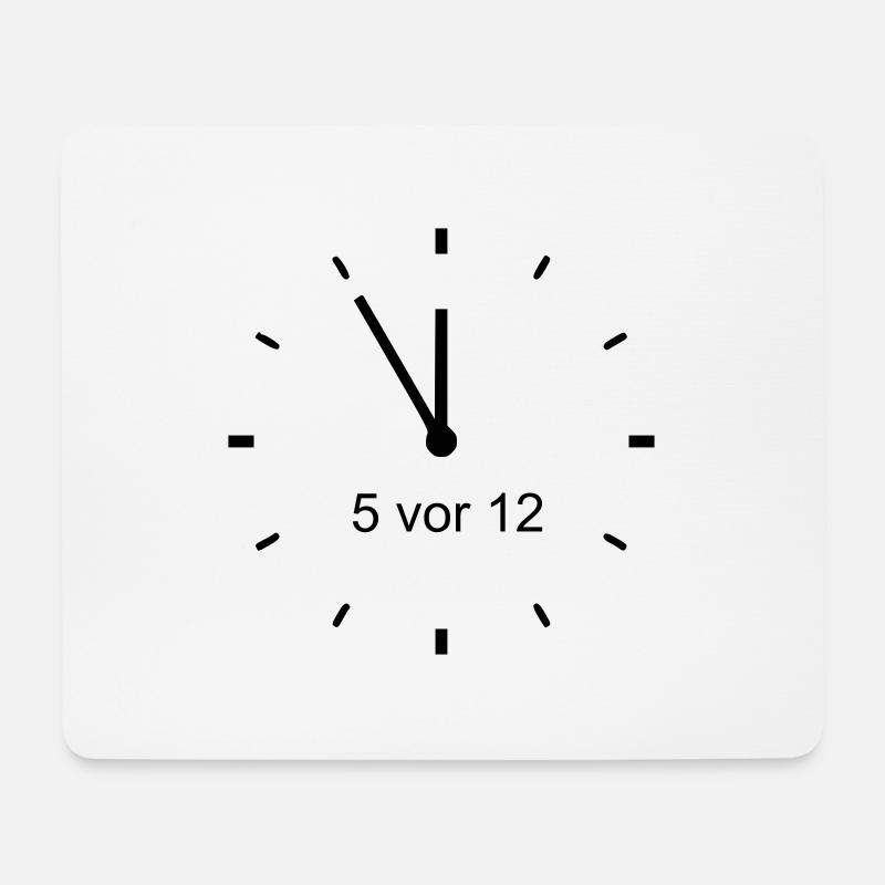 Fünf vor Zwölf - Mousepad (Querformat) - Weiß