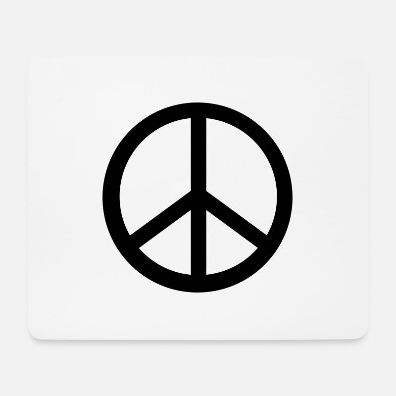 Peace - Mousepad (Querformat) - Weiß