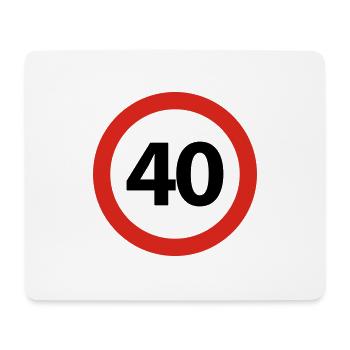40. Geburtstag - Mousepad (Querformat) - Weiß - Vorne