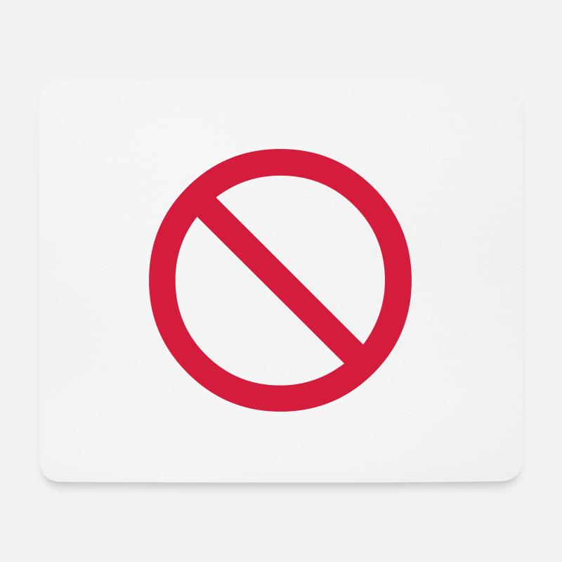 no - prohibited - banned - Mouse Pad (horizontal) - white