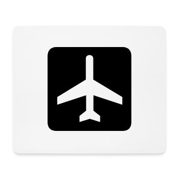Flugzeug,Jet,Flughafen,Landebahn - Mousepad (Querformat) - Weiß - Vorne
