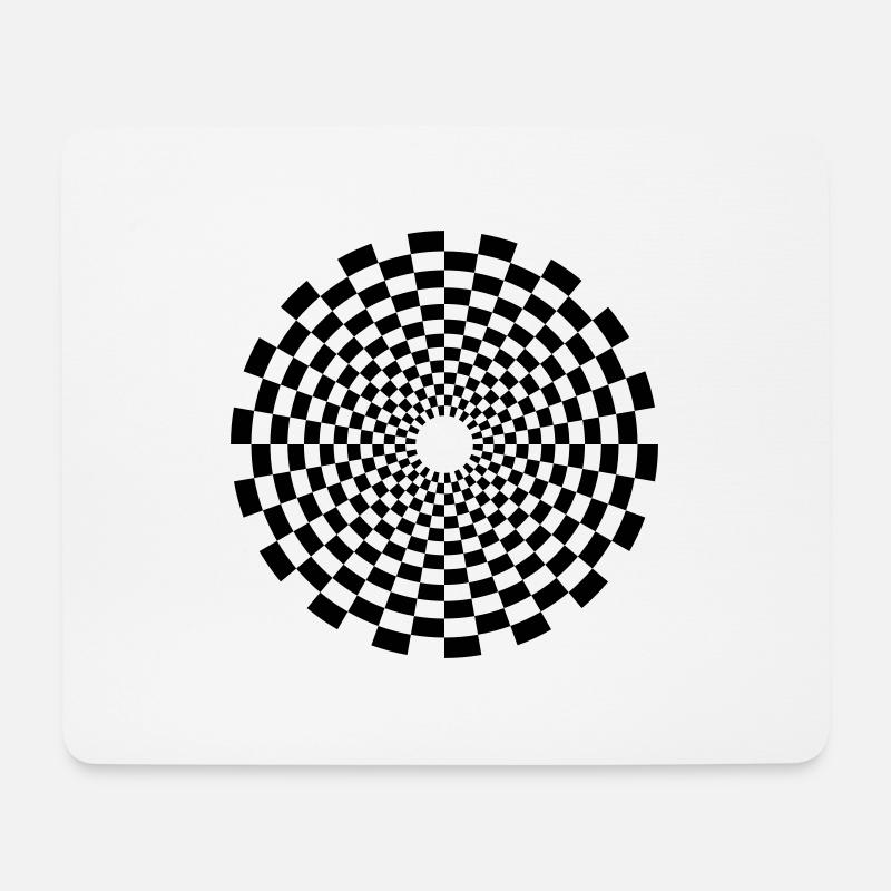 psychedelic_circle - Mousepad (Querformat) - Weiß