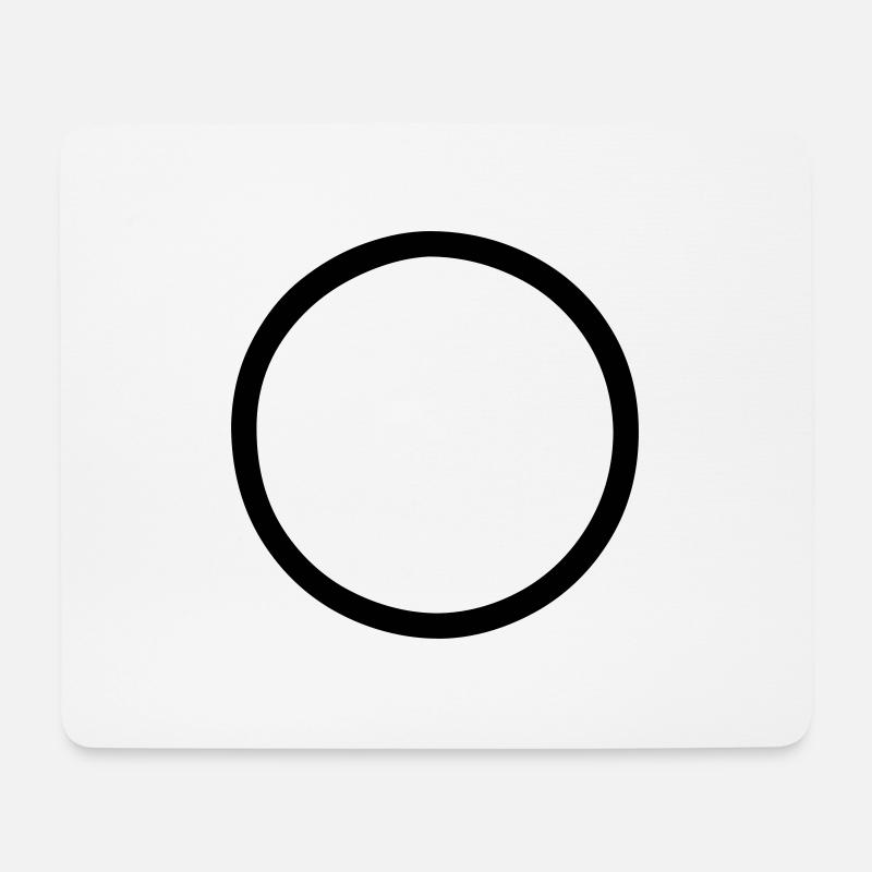 Runder Kreis 2 dick - Mousepad (Querformat) - Weiß