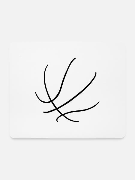 Basketball - Mousepad (Querformat) - Weiß