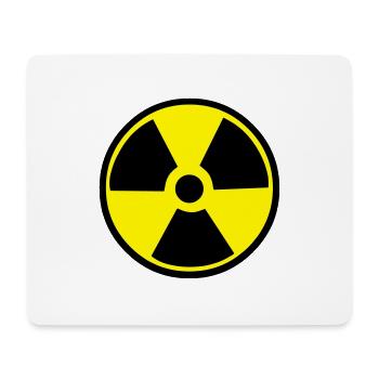 Radioactive Warning - Mouse Pad (horizontal) - white - Front