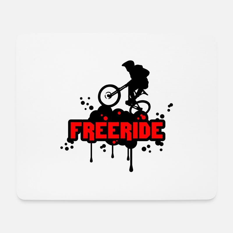 Freeride - Mousepad (Querformat) - Weiß