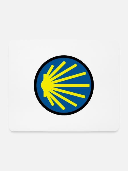 jakobsweg rund - Mousepad (Querformat) - Weiß