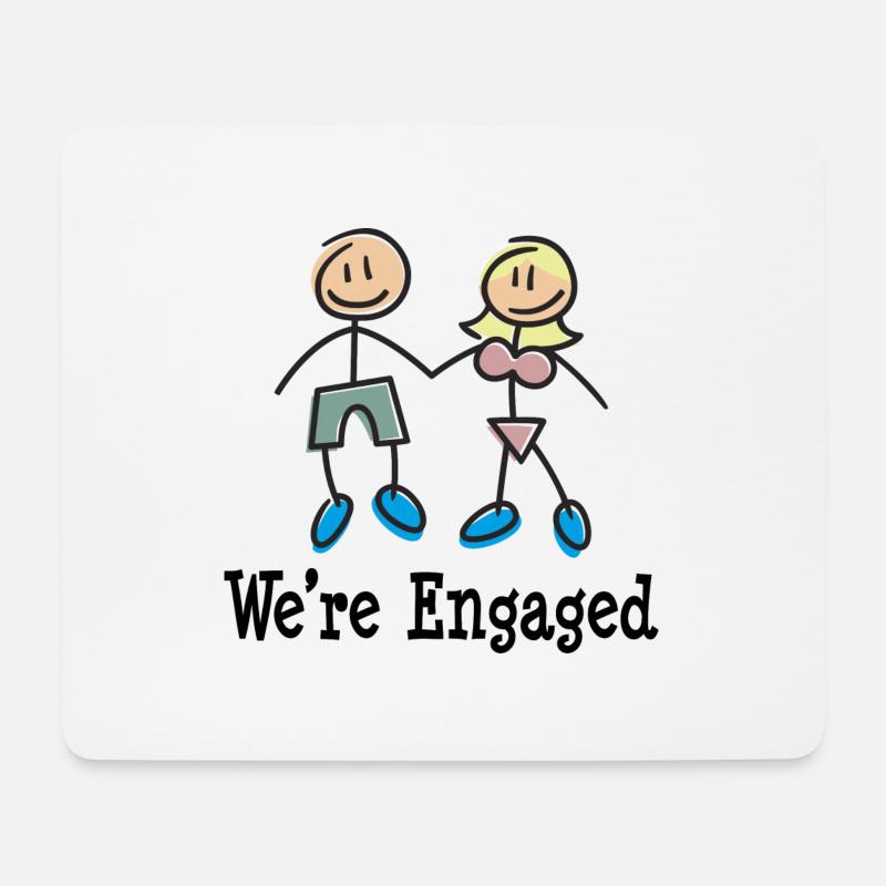We're Engaged - Mouse Pad (horizontal) - white