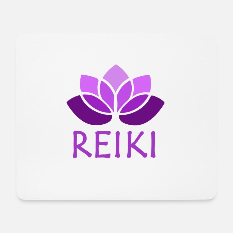 reiki lila - Mousepad (Querformat) - Weiß