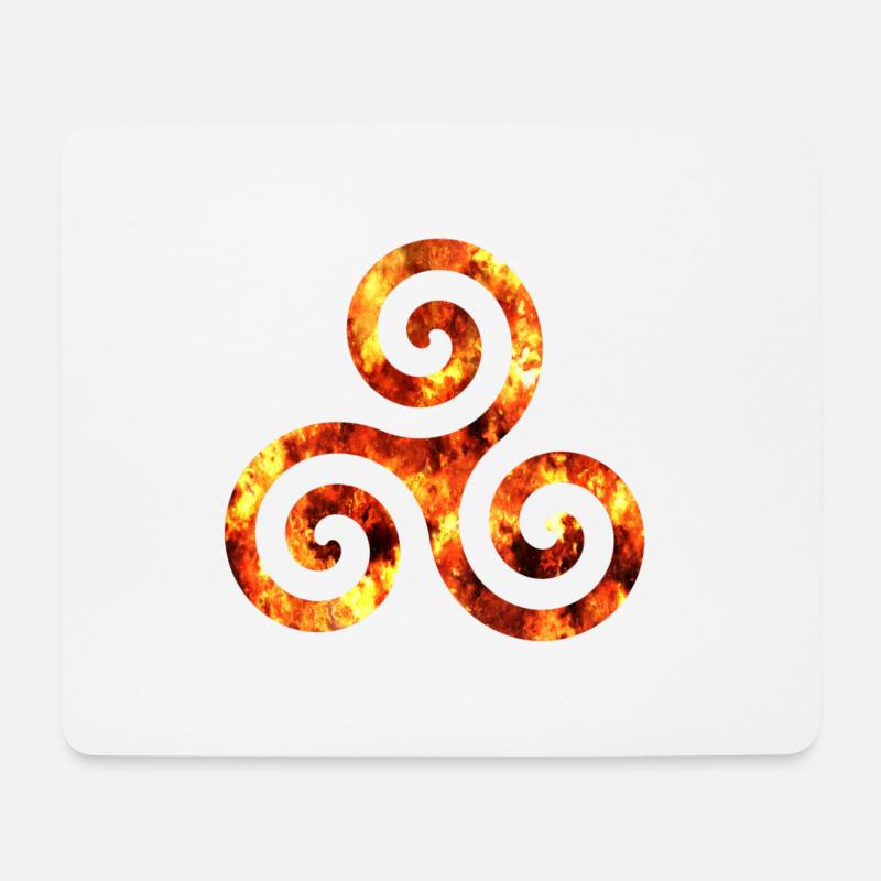 keltisches symbol 1 feuer - Mousepad (Querformat) - Weiß