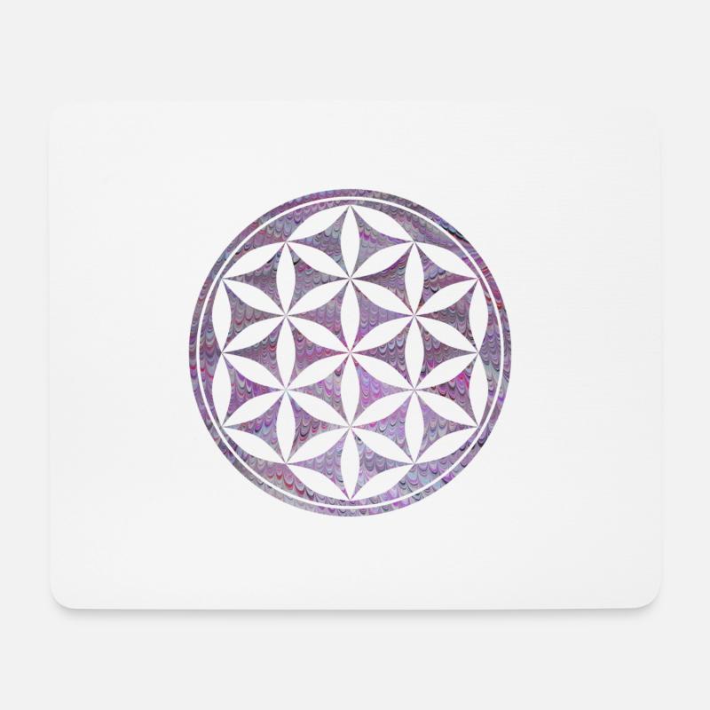 blume des lebens e 62 - Mousepad (Querformat) - Weiß