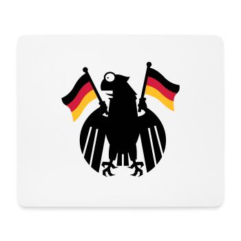 Wappenadler Karikatur / German Eagle Cartoon (3c) - Mousepad (Querformat) - Weiß - Vorne