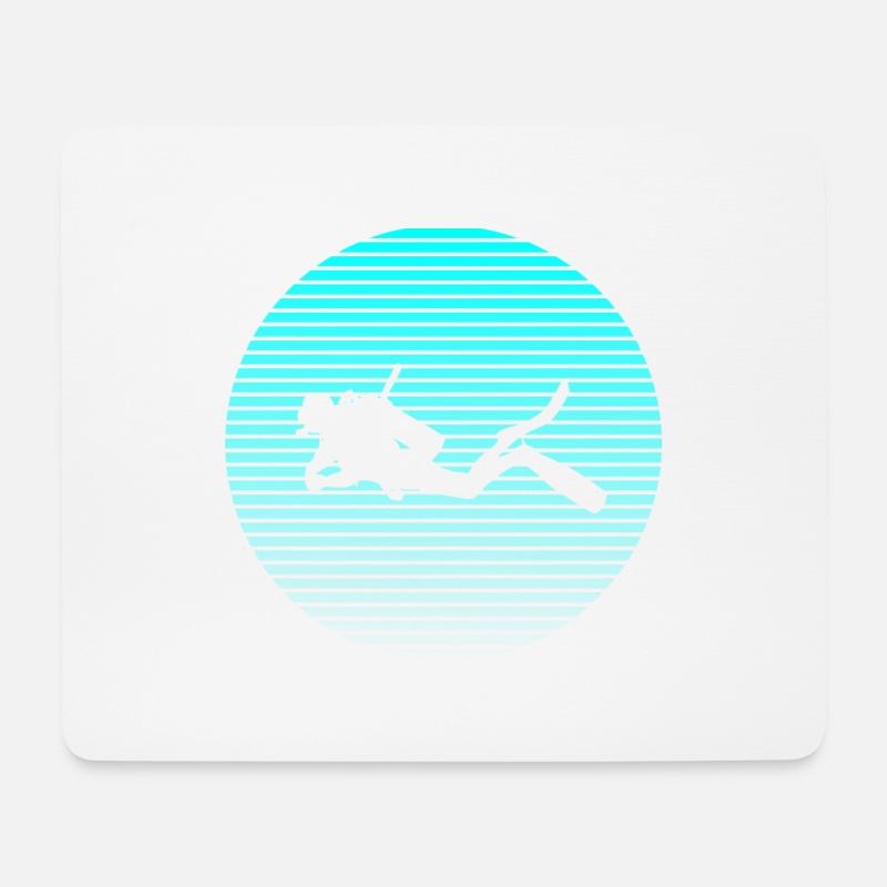Tauchen - Mousepad (Querformat) - Weiß
