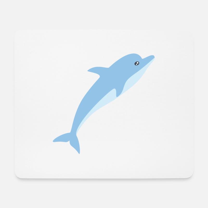 Delphin - Mousepad (Querformat) - Weiß