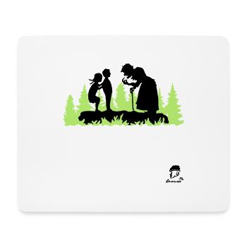 Hansel et Gretel dans la forêt des sorcières - Tapis de souris (format paysage) - blanc - Devant