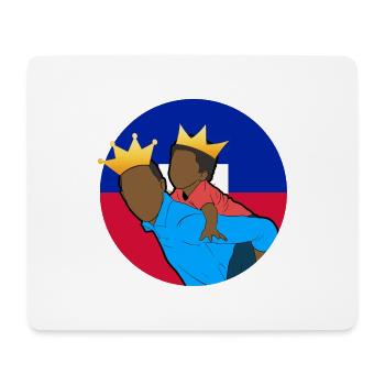 Haïti Drapeau Haïtien Père Enfant I Cadeau - Tapis de souris (format paysage) - blanc - Devant