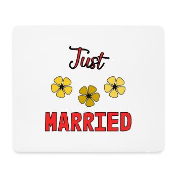 JUST MARRIED. bachelorette party. SAINT VALENTINE. COUPLE - Mouse Pad (horizontal) - white - Front