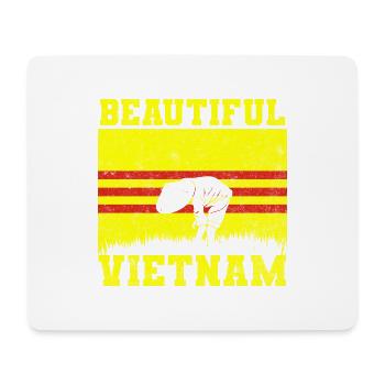 Vietnam Viet Bauern Reisfeld Flagge I Geschenk - Mousepad (Querformat) - Weiß - Vorne