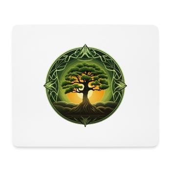 Baum des Lebens Spiritueller Lebensbaum, Yggdrasil - Mousepad (Querformat) - Weiß - Vorne