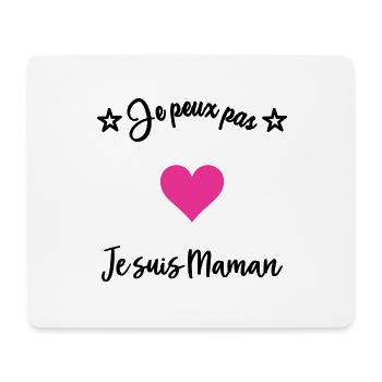 ICH KANN NICHT, ICH BIN EINE MUTTER - Mousepad (Querformat) - Weiß - Vorne
