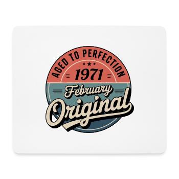Birthday 1971 February 1971 born in February 1971 - Mouse Pad (horizontal) - white - Front
