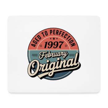 Geburtstag 1997 Februar 1997 geboren im Februar 1997 - Mousepad (Querformat) - Weiß - Vorne