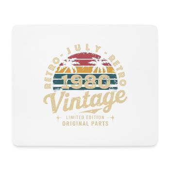 Vintage July 1980 Retro Limited Edition - Mouse Pad (horizontal) - white - Front