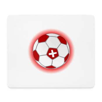 Football Switzerland (Schweiz, Ball) - Mousepad (Querformat) - Weiß - Vorne