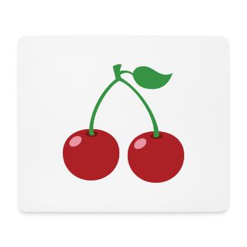 Cerise - Tapis de souris (format paysage) - blanc - Devant