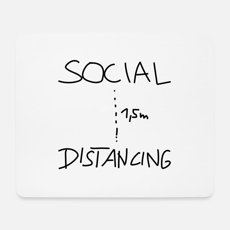 Social Distancing - Abstand halten, Leben retten! - Mousepad (Querformat) - Weiß