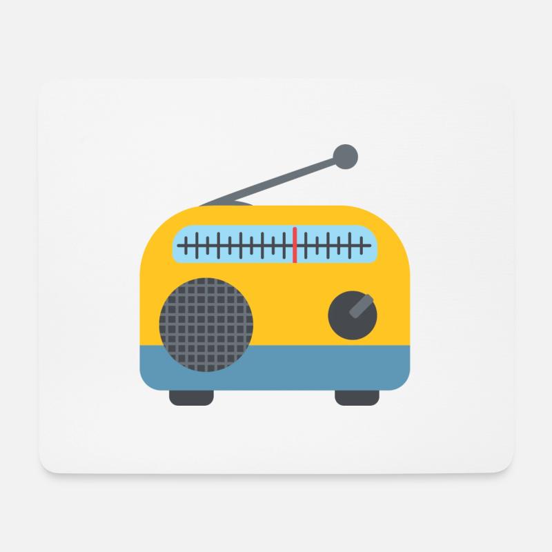 radio - Mousepad (Querformat) - Weiß