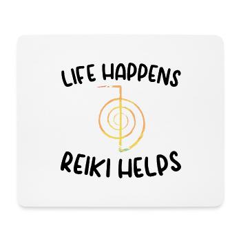 Reiki Geschenkidee | Reiki Meister Reiki Kristalle - Mousepad (Querformat) - Weiß - Vorne